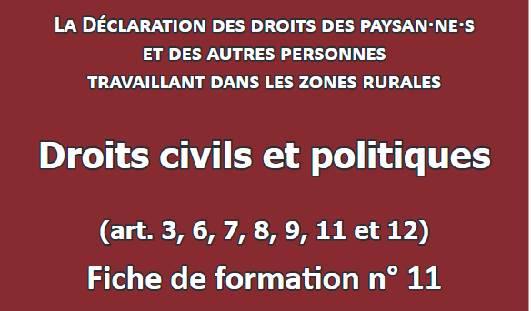 Les droits civils et politiques dans l’UNDROP