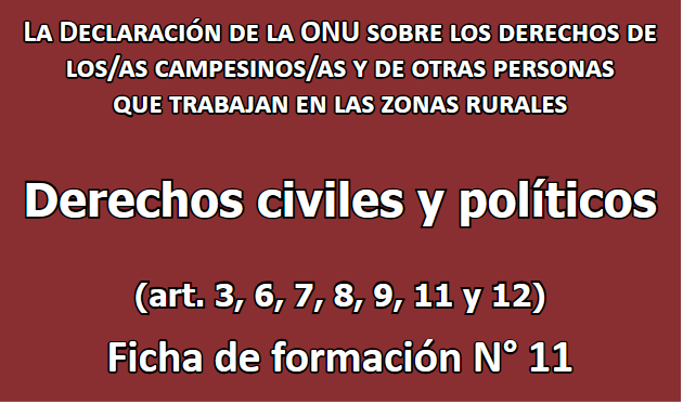 Derechos civiles y políticos en la UNDROP