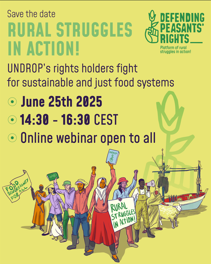New Date Announced! Save the Date & Register – Webinar on UNDROP’s rights holders