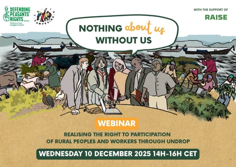 WEBINAR: Nothing About Us Without Us – Realising the Right to Participation of Rural Peoples and Workers through UNDROP
