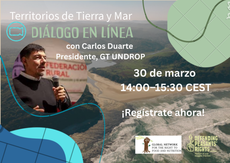 Territorios de tierra y mar: diálogo en línea con Carlos Duarte, Presidente del Grupo de Trabajo de la ONU sobre la UNDROP